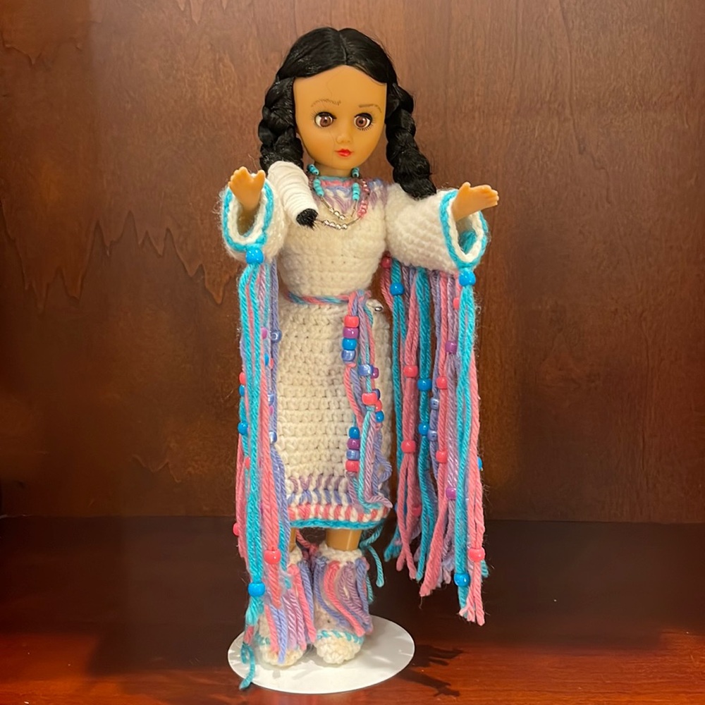 Crochet Native American princess doll